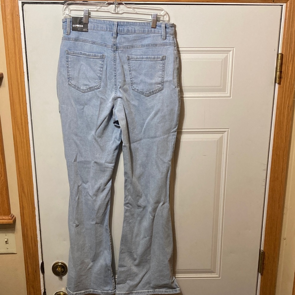 Express Light Blue Flare Jeans 10 NWT